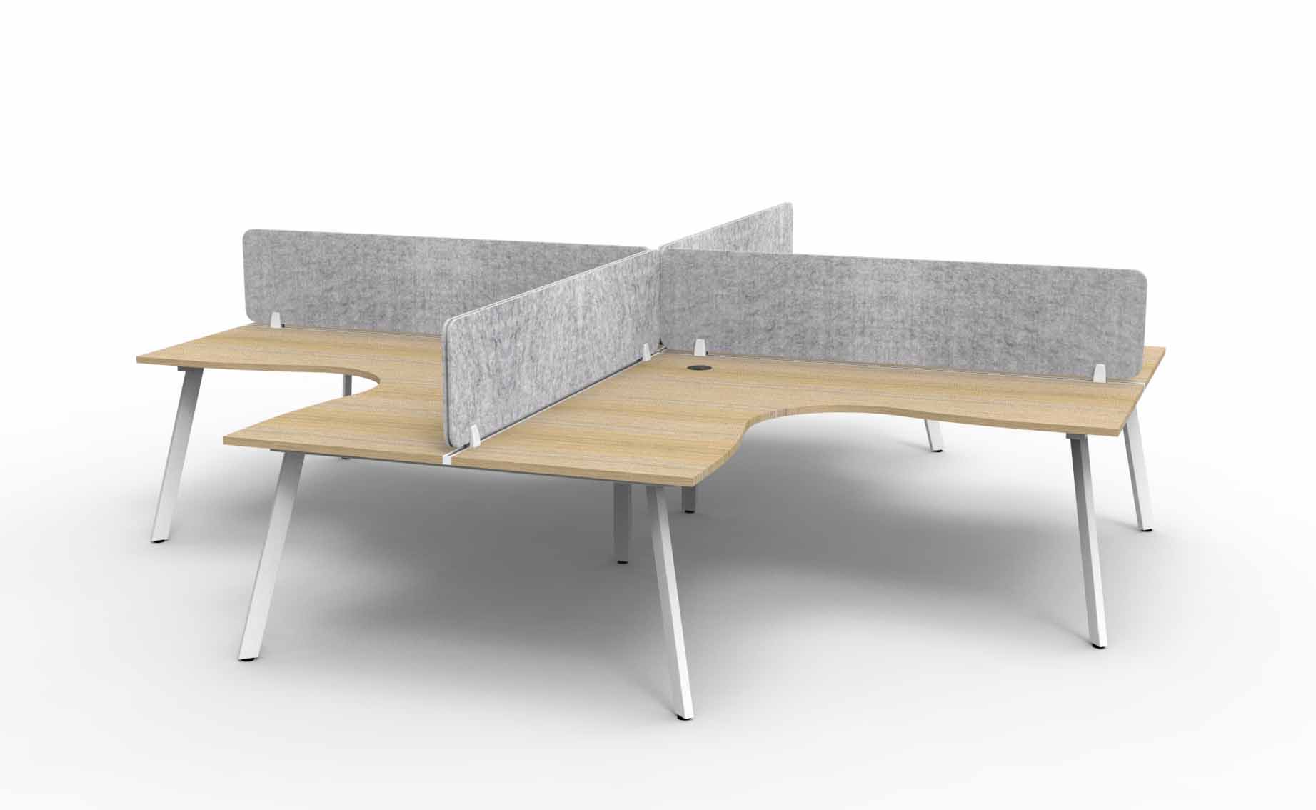 Eternity 3 Person 120 Degree Workstation